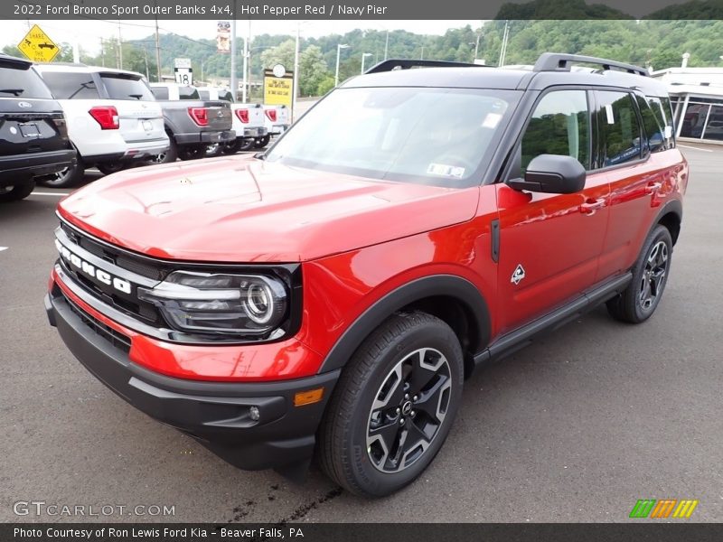Hot Pepper Red / Navy Pier 2022 Ford Bronco Sport Outer Banks 4x4