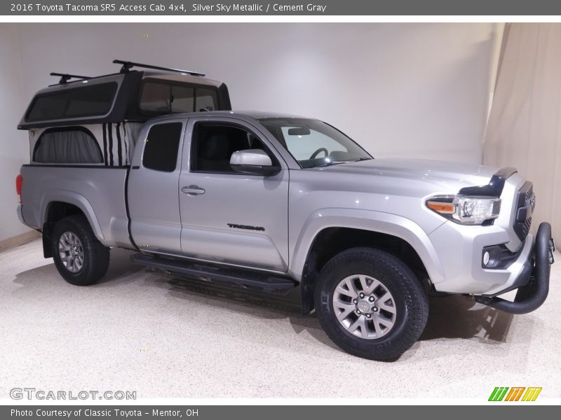 Silver Sky Metallic / Cement Gray 2016 Toyota Tacoma SR5 Access Cab 4x4