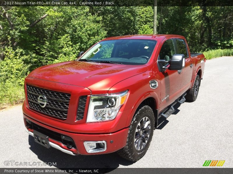 Cayenne Red / Black 2017 Nissan Titan PRO-4X Crew Cab 4x4