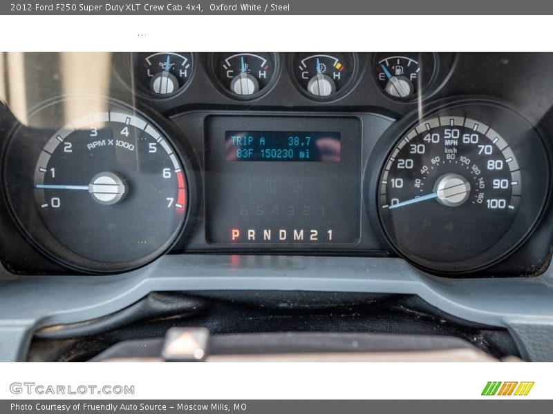 Oxford White / Steel 2012 Ford F250 Super Duty XLT Crew Cab 4x4