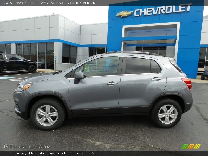 Satin Steel Metallic / Jet Black 2019 Chevrolet Trax LT AWD