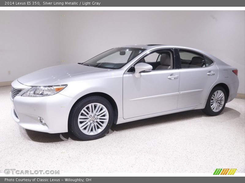 Silver Lining Metallic / Light Gray 2014 Lexus ES 350