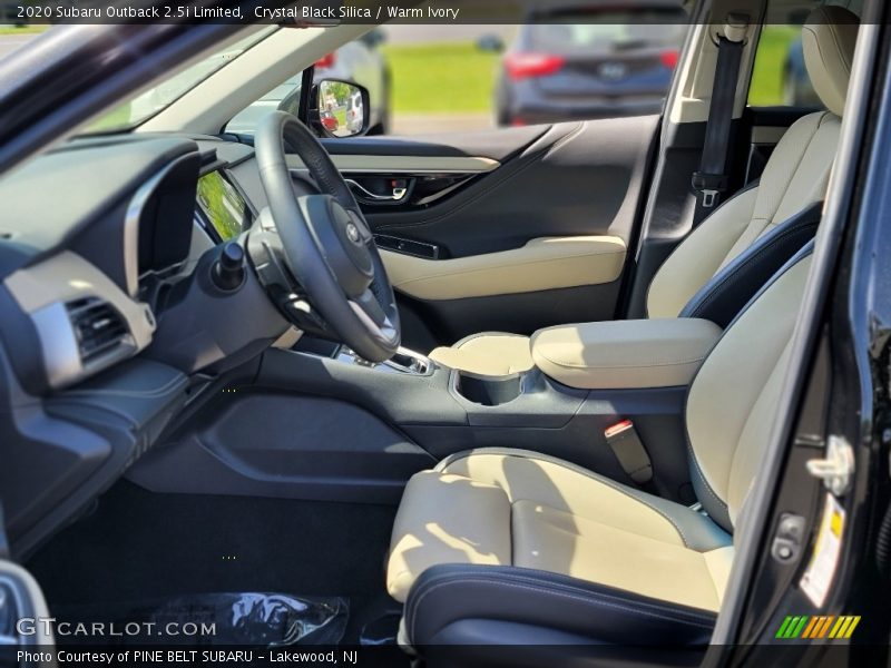 Front Seat of 2020 Outback 2.5i Limited