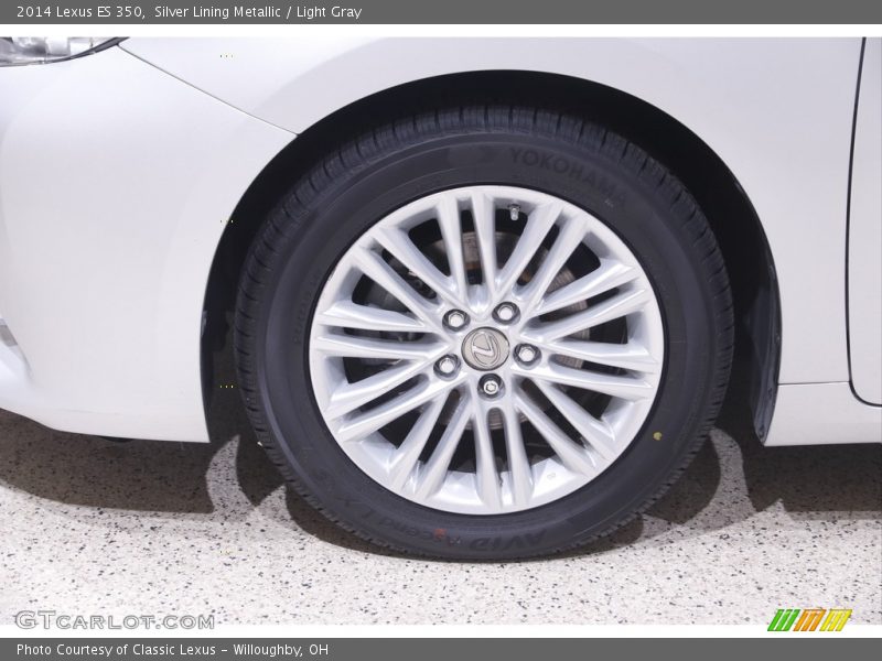 Silver Lining Metallic / Light Gray 2014 Lexus ES 350