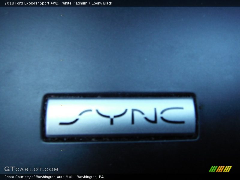 White Platinum / Ebony Black 2018 Ford Explorer Sport 4WD