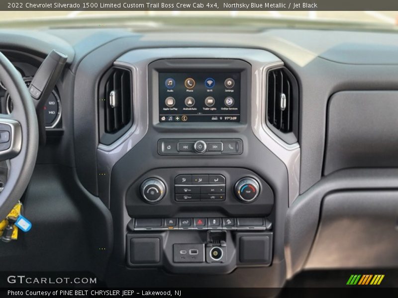 Northsky Blue Metallic / Jet Black 2022 Chevrolet Silverado 1500 Limited Custom Trail Boss Crew Cab 4x4