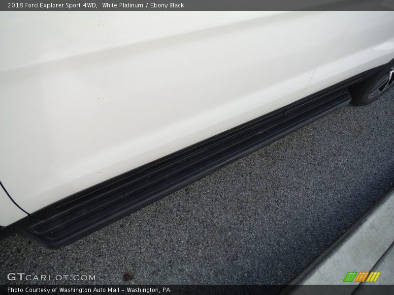 White Platinum / Ebony Black 2018 Ford Explorer Sport 4WD