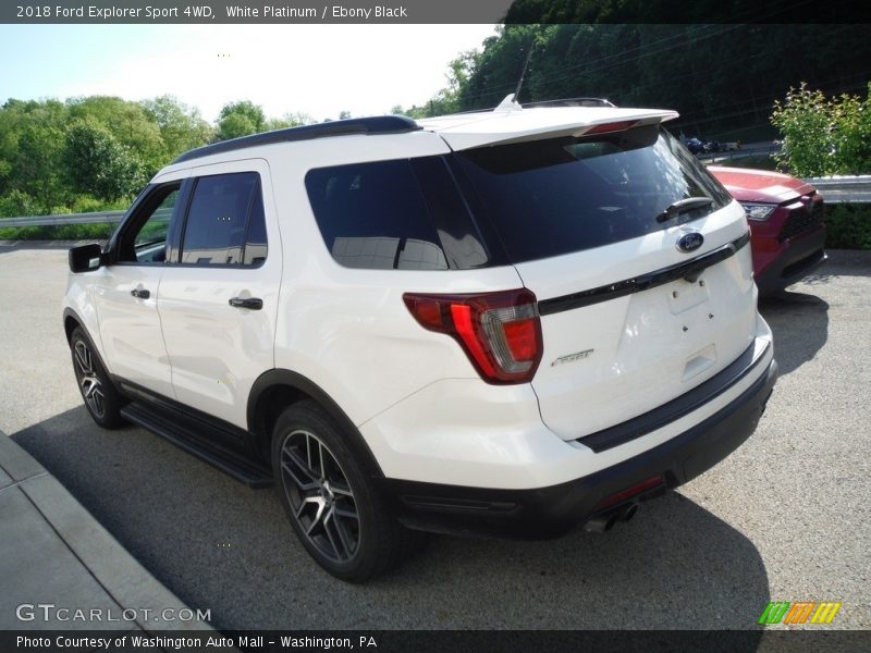White Platinum / Ebony Black 2018 Ford Explorer Sport 4WD