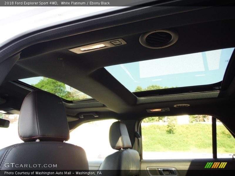 White Platinum / Ebony Black 2018 Ford Explorer Sport 4WD