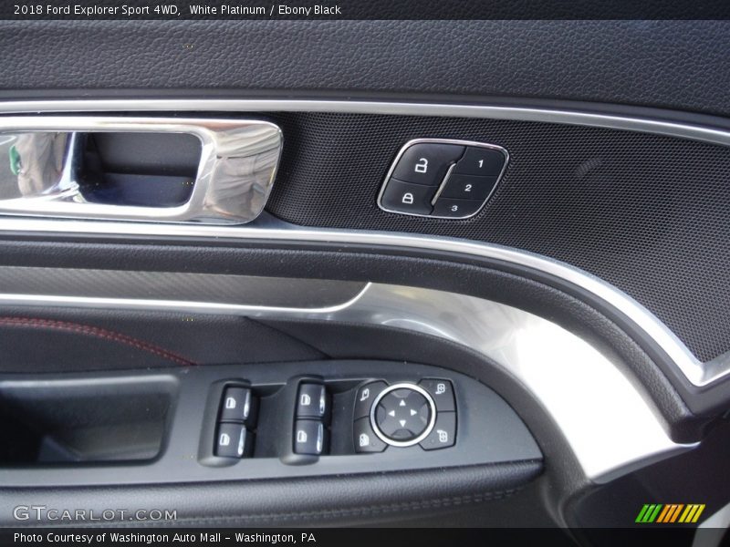 White Platinum / Ebony Black 2018 Ford Explorer Sport 4WD