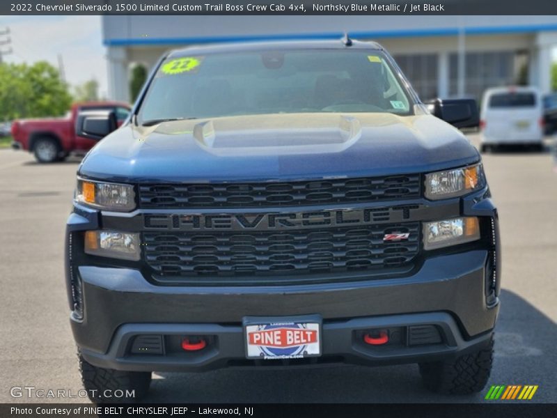 Northsky Blue Metallic / Jet Black 2022 Chevrolet Silverado 1500 Limited Custom Trail Boss Crew Cab 4x4