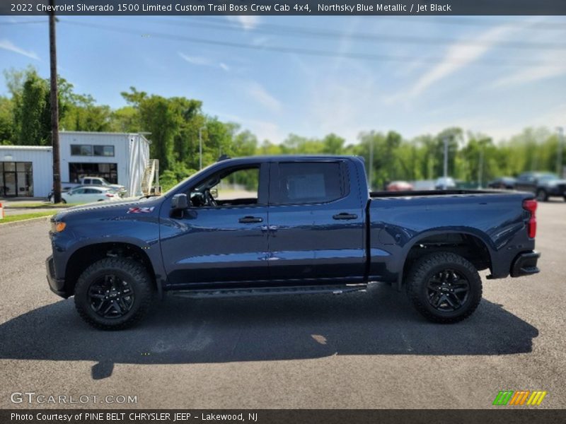 Northsky Blue Metallic / Jet Black 2022 Chevrolet Silverado 1500 Limited Custom Trail Boss Crew Cab 4x4