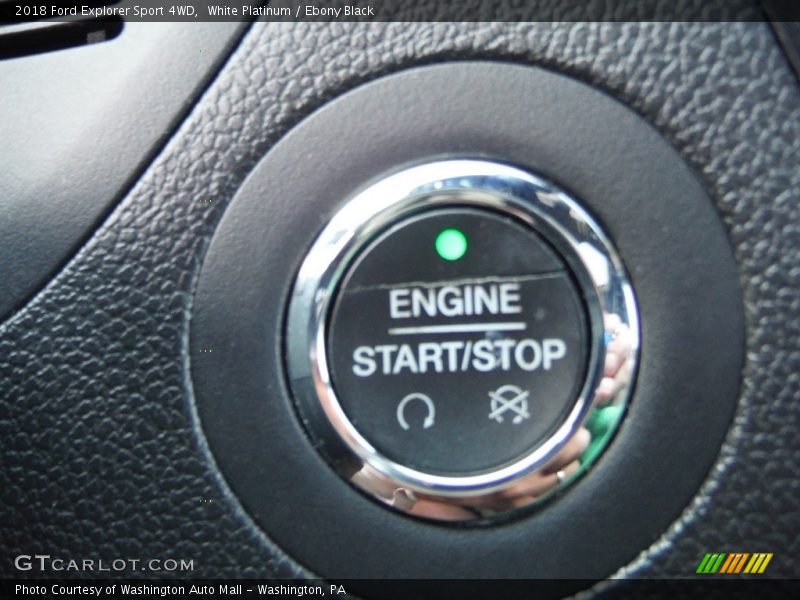 White Platinum / Ebony Black 2018 Ford Explorer Sport 4WD