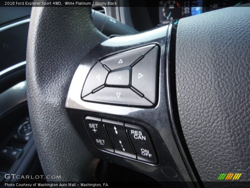 White Platinum / Ebony Black 2018 Ford Explorer Sport 4WD