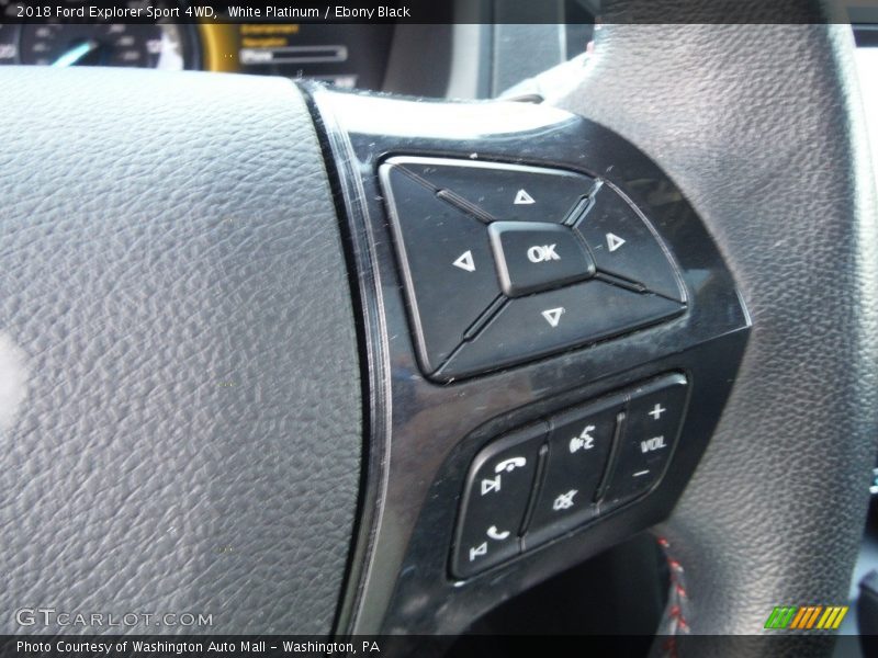 White Platinum / Ebony Black 2018 Ford Explorer Sport 4WD