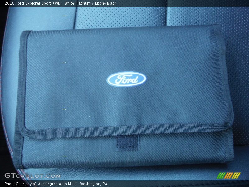 White Platinum / Ebony Black 2018 Ford Explorer Sport 4WD