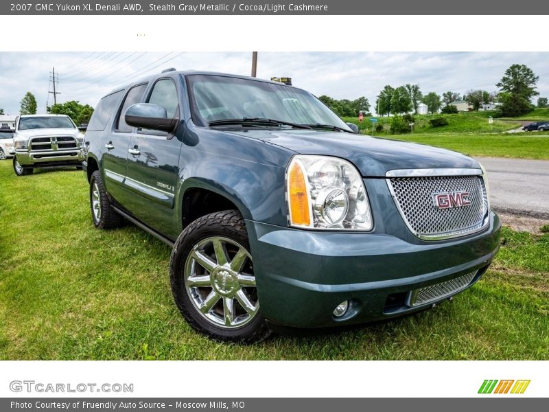 Stealth Gray Metallic / Cocoa/Light Cashmere 2007 GMC Yukon XL Denali AWD