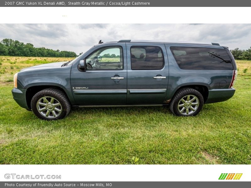 Stealth Gray Metallic / Cocoa/Light Cashmere 2007 GMC Yukon XL Denali AWD