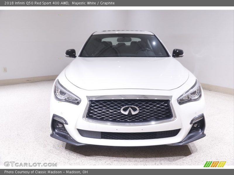 Majestic White / Graphite 2018 Infiniti Q50 Red Sport 400 AWD