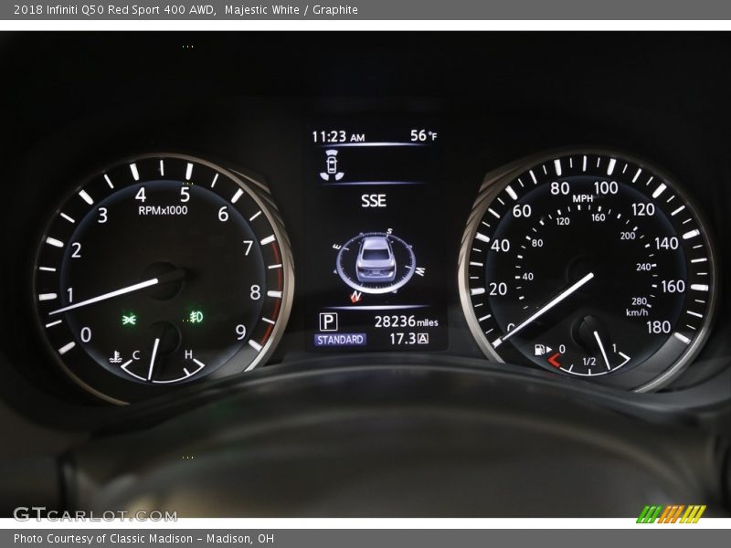Majestic White / Graphite 2018 Infiniti Q50 Red Sport 400 AWD