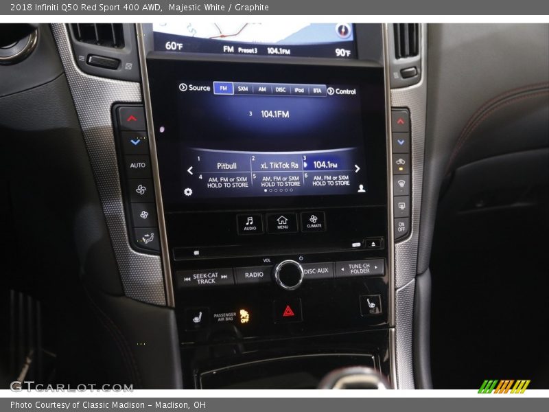 Majestic White / Graphite 2018 Infiniti Q50 Red Sport 400 AWD