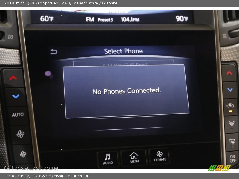 Majestic White / Graphite 2018 Infiniti Q50 Red Sport 400 AWD