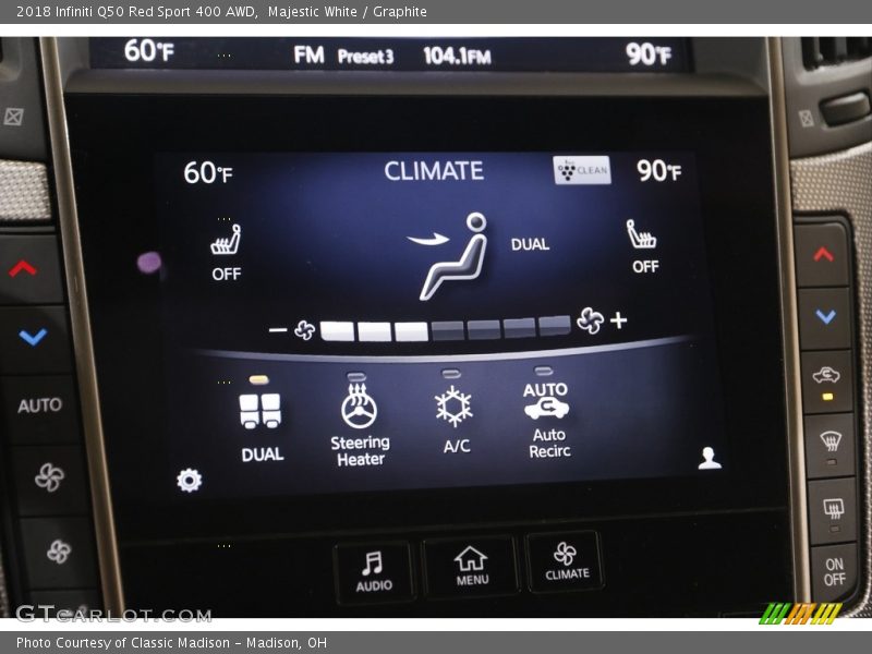 Majestic White / Graphite 2018 Infiniti Q50 Red Sport 400 AWD