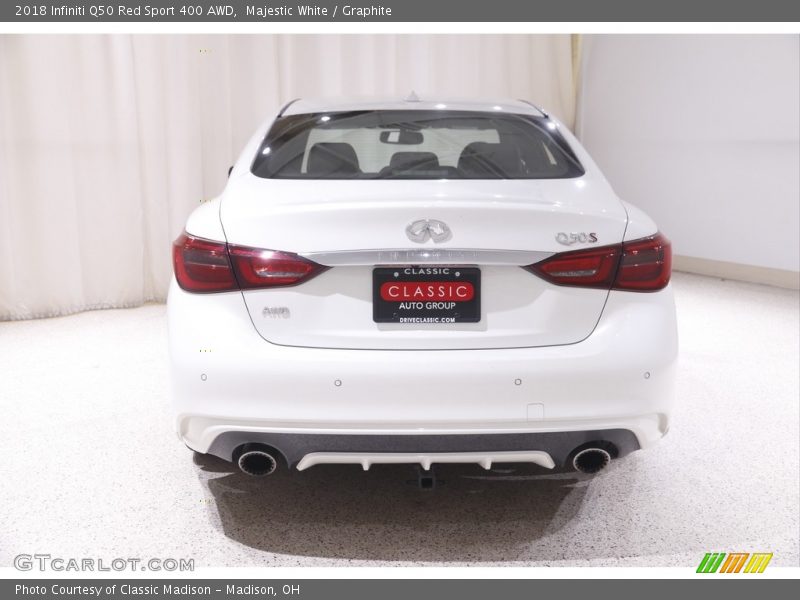 Majestic White / Graphite 2018 Infiniti Q50 Red Sport 400 AWD