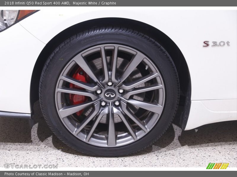 Majestic White / Graphite 2018 Infiniti Q50 Red Sport 400 AWD