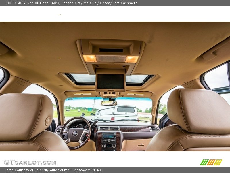 Stealth Gray Metallic / Cocoa/Light Cashmere 2007 GMC Yukon XL Denali AWD