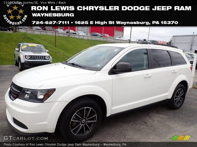Vice White / Black 2018 Dodge Journey SE