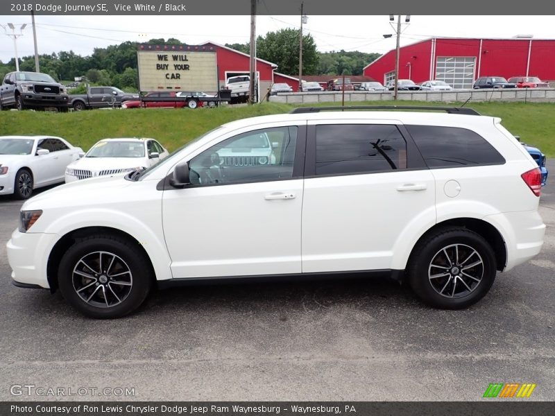 Vice White / Black 2018 Dodge Journey SE