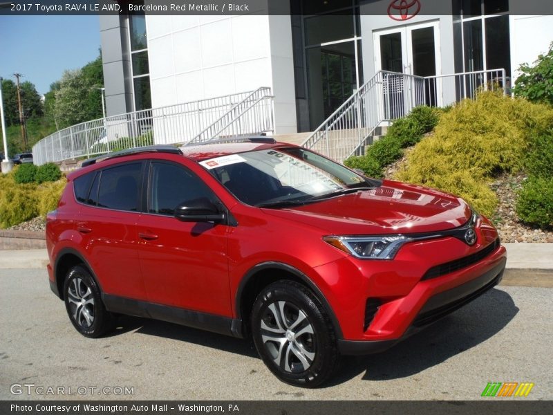 Barcelona Red Metallic / Black 2017 Toyota RAV4 LE AWD
