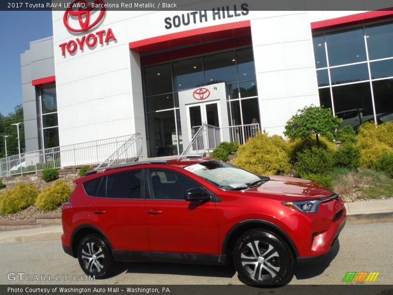 Barcelona Red Metallic / Black 2017 Toyota RAV4 LE AWD