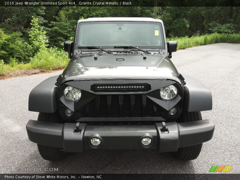 Granite Crystal Metallic / Black 2016 Jeep Wrangler Unlimited Sport 4x4