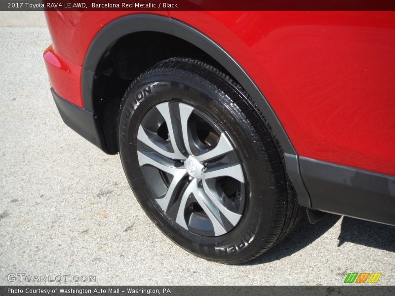 Barcelona Red Metallic / Black 2017 Toyota RAV4 LE AWD