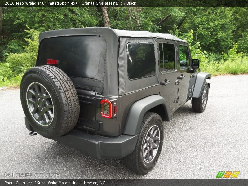 Granite Crystal Metallic / Black 2016 Jeep Wrangler Unlimited Sport 4x4