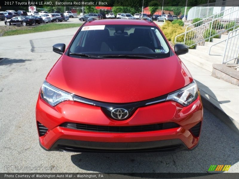 Barcelona Red Metallic / Black 2017 Toyota RAV4 LE AWD