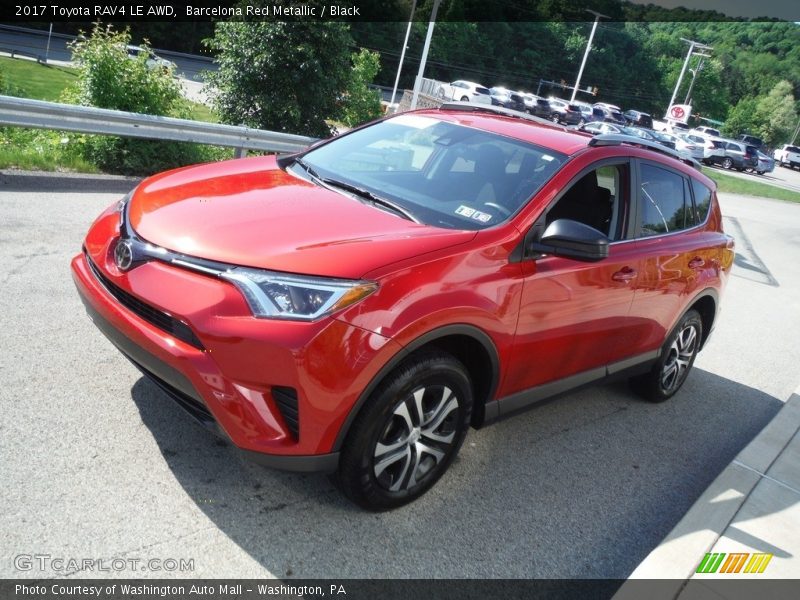 Barcelona Red Metallic / Black 2017 Toyota RAV4 LE AWD