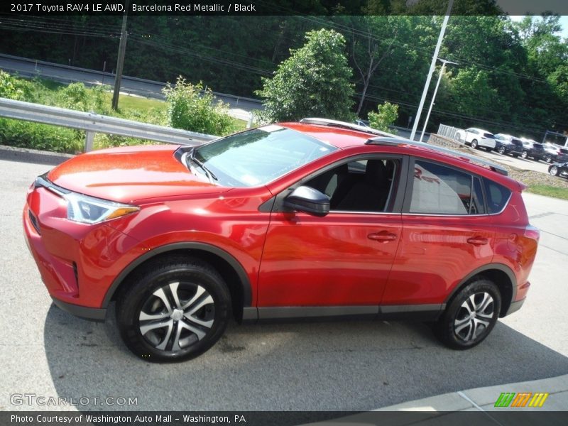 Barcelona Red Metallic / Black 2017 Toyota RAV4 LE AWD