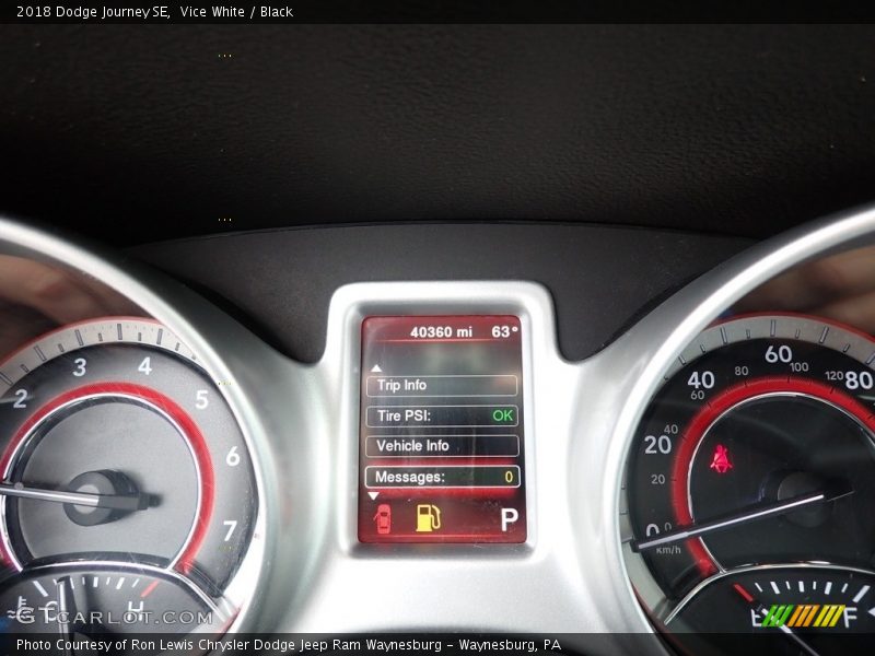 Vice White / Black 2018 Dodge Journey SE