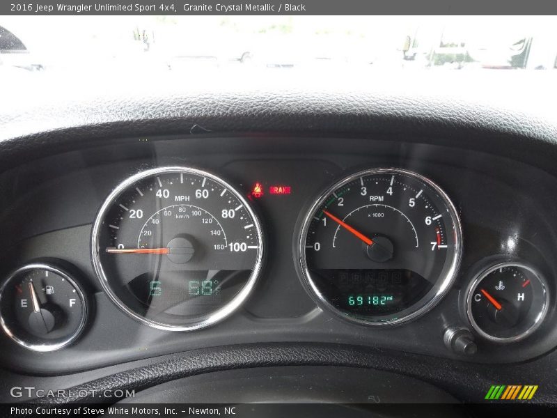 Granite Crystal Metallic / Black 2016 Jeep Wrangler Unlimited Sport 4x4
