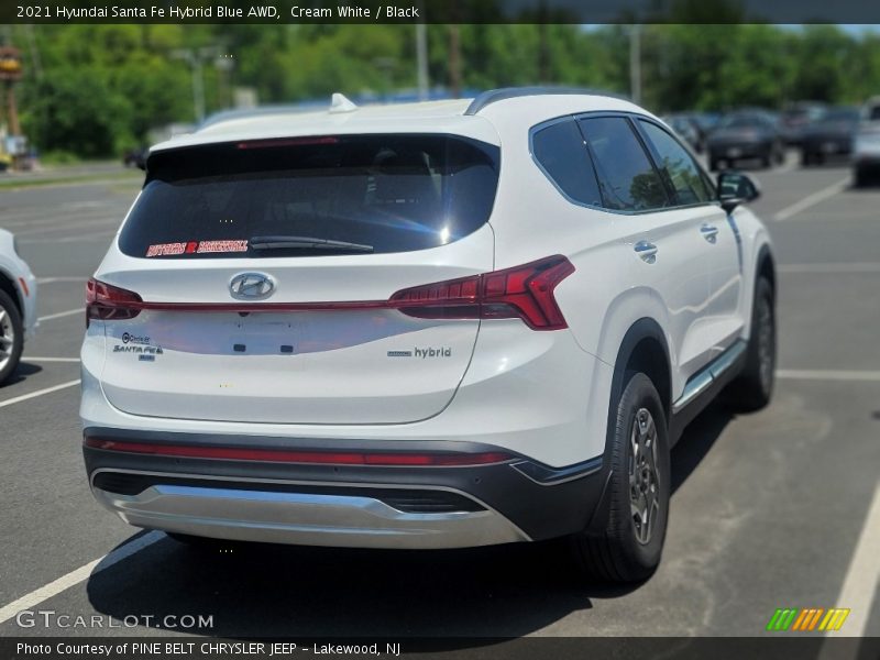 Cream White / Black 2021 Hyundai Santa Fe Hybrid Blue AWD