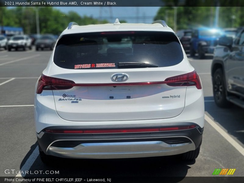 Cream White / Black 2021 Hyundai Santa Fe Hybrid Blue AWD
