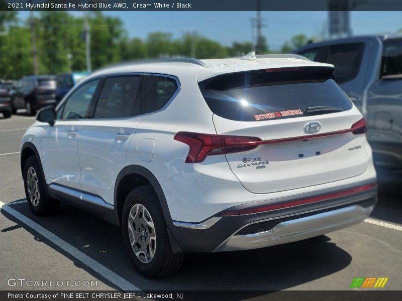 Cream White / Black 2021 Hyundai Santa Fe Hybrid Blue AWD