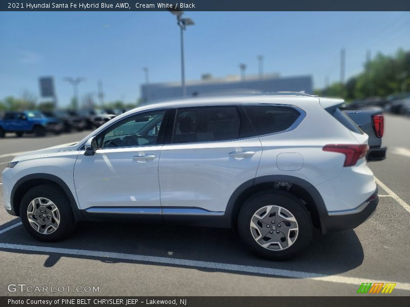 Cream White / Black 2021 Hyundai Santa Fe Hybrid Blue AWD