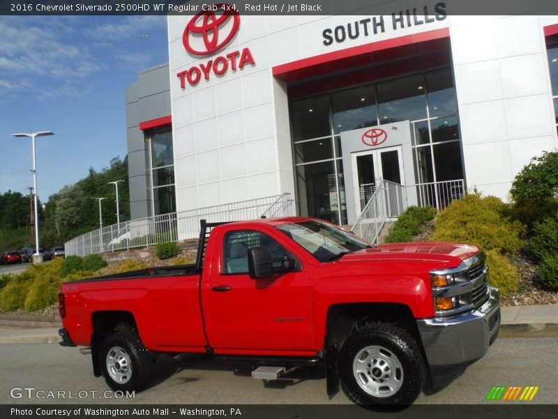 Red Hot / Jet Black 2016 Chevrolet Silverado 2500HD WT Regular Cab 4x4