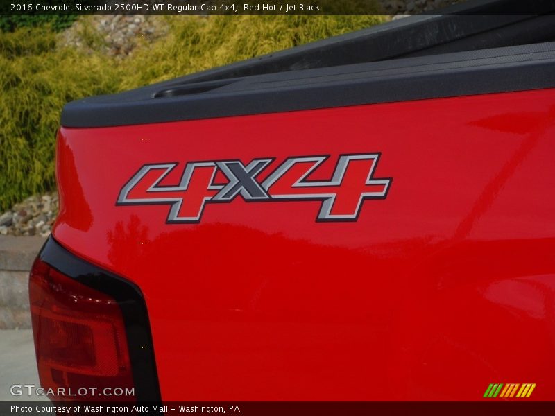 Red Hot / Jet Black 2016 Chevrolet Silverado 2500HD WT Regular Cab 4x4