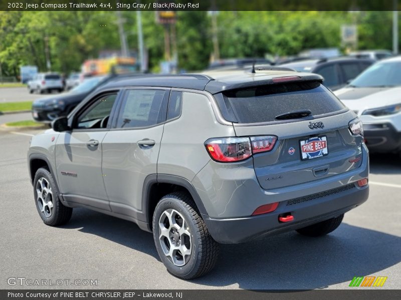 Sting Gray / Black/Ruby Red 2022 Jeep Compass Trailhawk 4x4