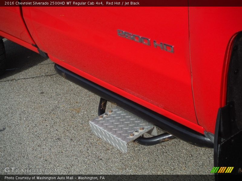 Red Hot / Jet Black 2016 Chevrolet Silverado 2500HD WT Regular Cab 4x4